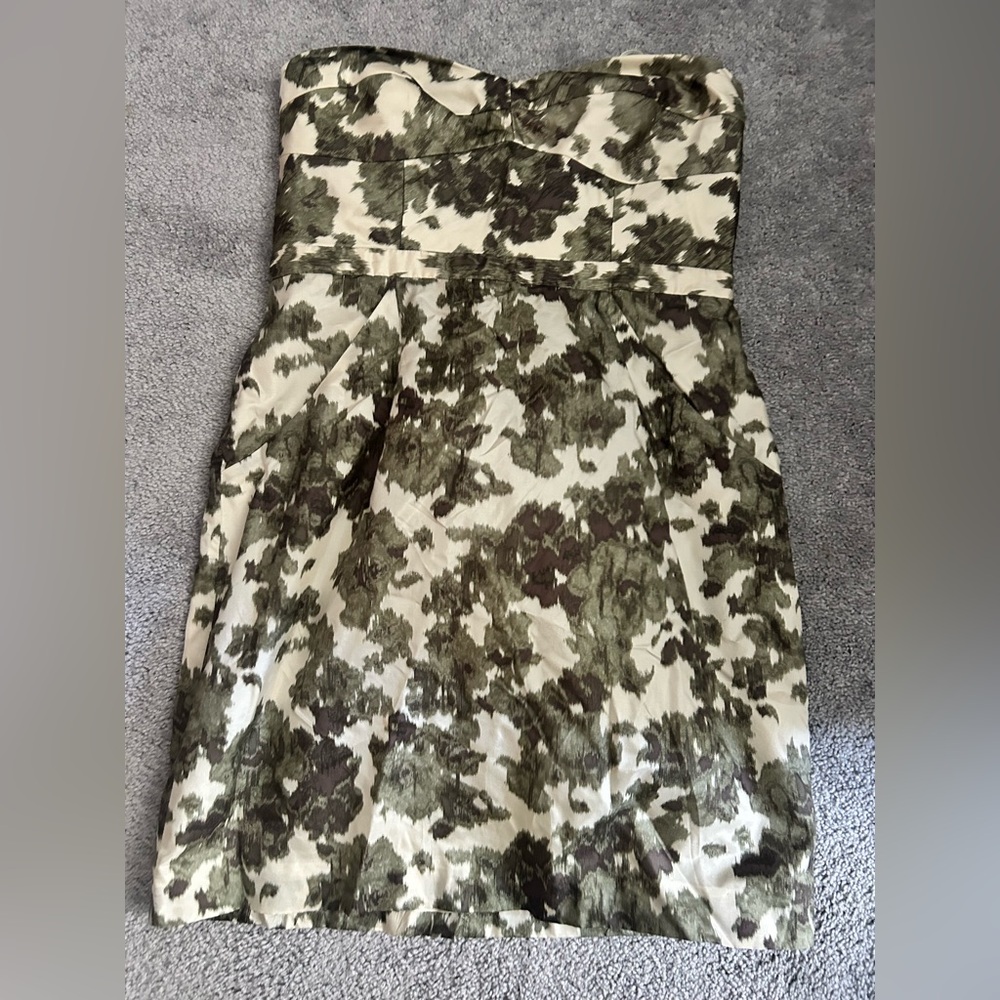J Crew Strapless Silk Dress Size 12